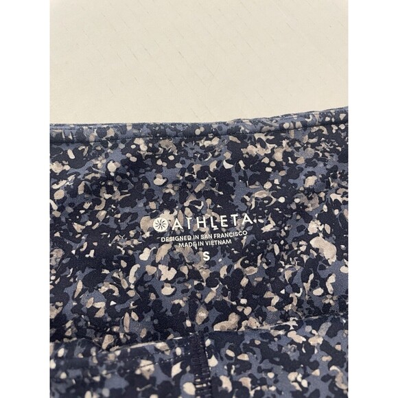 Athleta Leggings Womens Small Blue Sandstone Salutation Tight 7/8 Mesh Floral - Picture 12 of 16